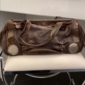 MAX AZRIA All leather brown shoulder bag